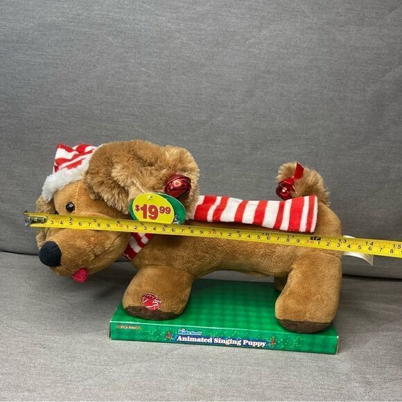 NWB Dan Dee Animated Singing Puppy Weiner Dog Plush Stuffed 3 Christmas Songs - Picture 4 of 11